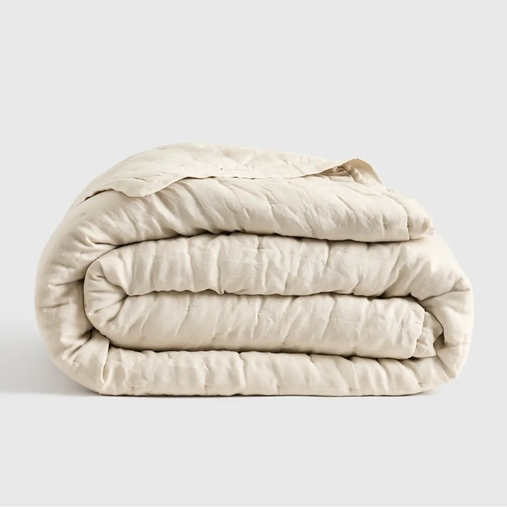 BNWT Quince European Linen Dream Quilt FULL/QUEEN